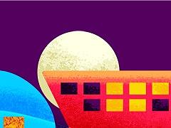 练习-字母肌理风插画