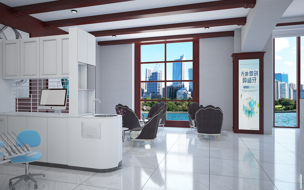 鹤壁口腔诊所设计案例-鹤壁美康口腔种植中心装修图（图ZMjE2MTczNTcy） - 家装设计 - 站酷设计师诺德设计原创素材 - 站酷ZCOOL