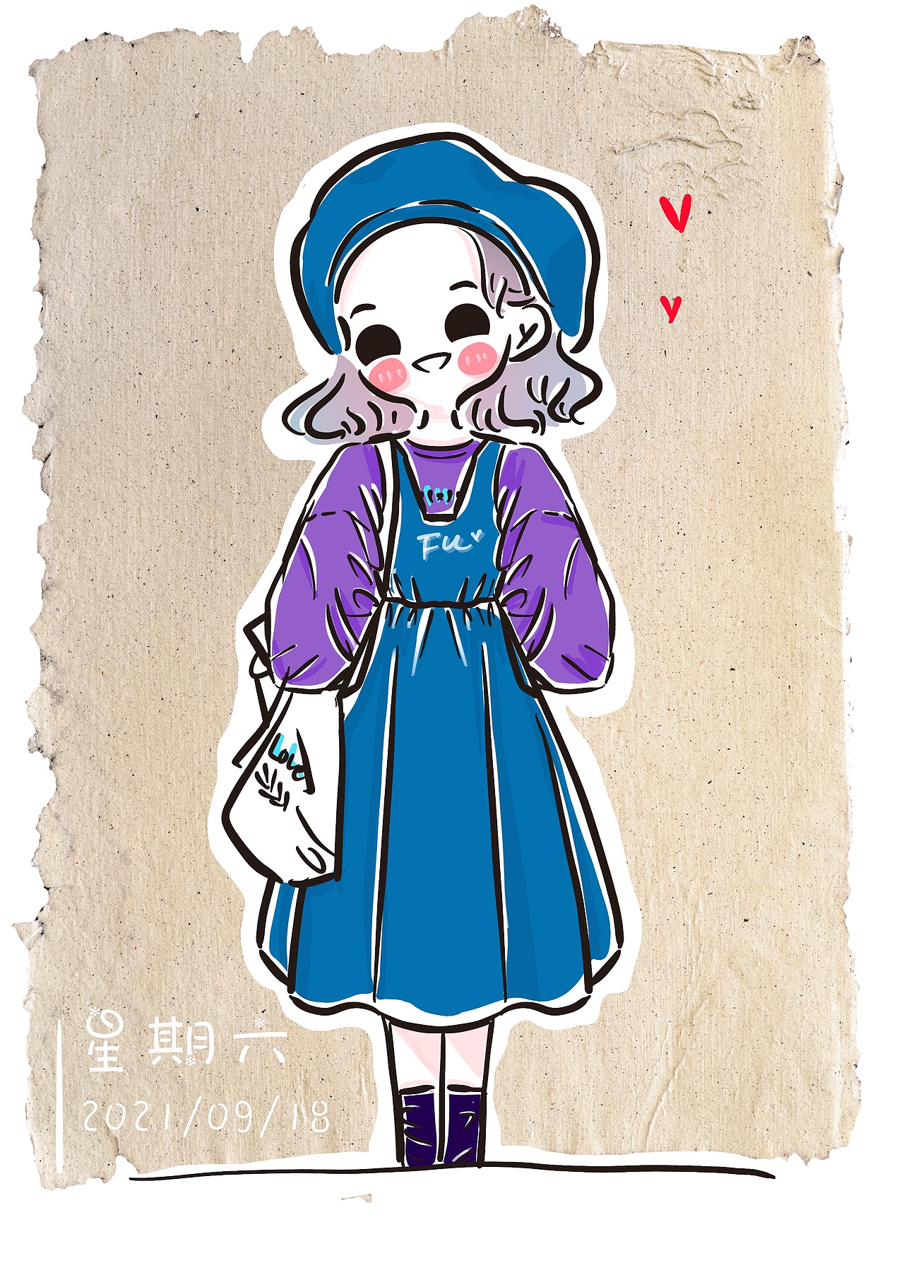 夏梦女孩（图ZMjg4NzU2NjI4） - 儿童插画 - 站酷设计师小Fu号原创素材 - 站酷ZCOOL