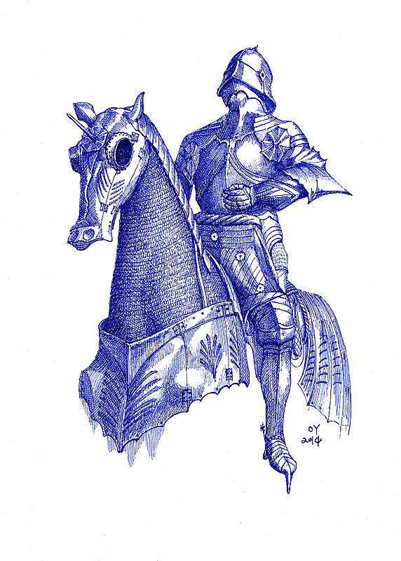 OY圆珠笔画:一组线稿