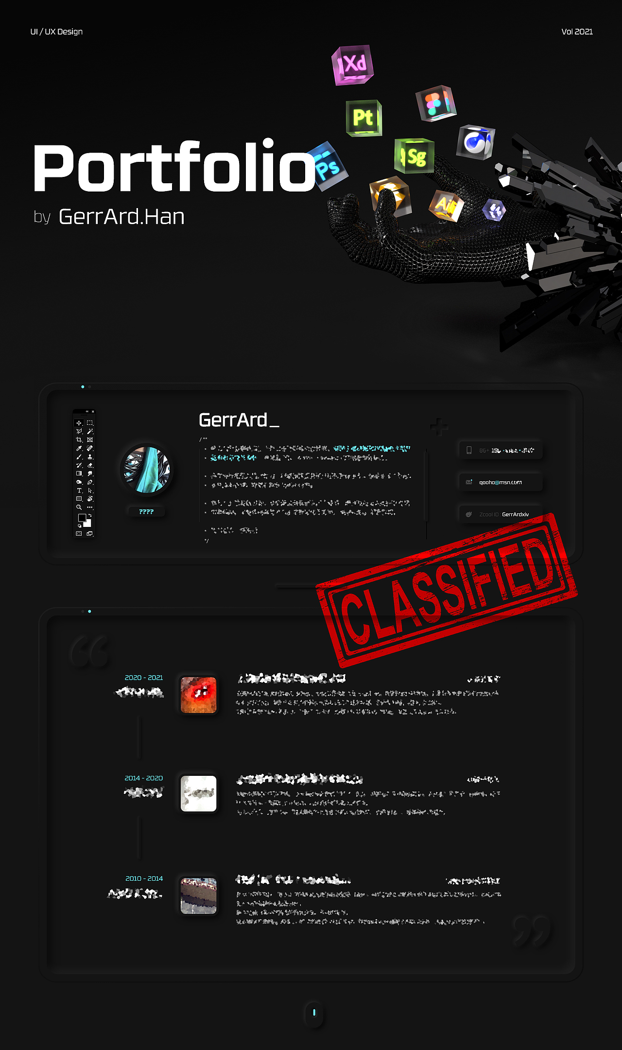 UI/UX Design Portfolio 2021 | 作品集 2021（图ZMjgwMDA3NDk2） - APP界面 - 站酷设计师Gerrardxiv原创素材 - 站酷ZCOOL