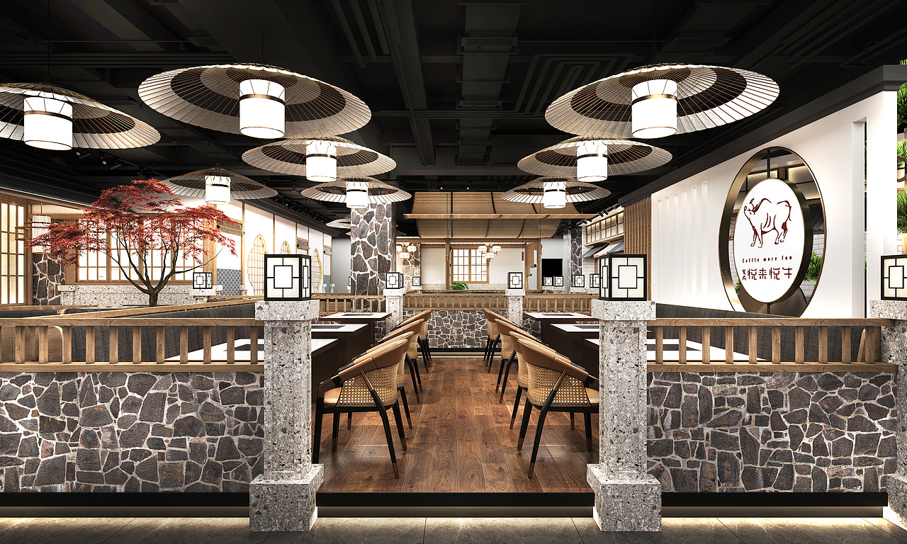 悦来悦牛火锅店设计