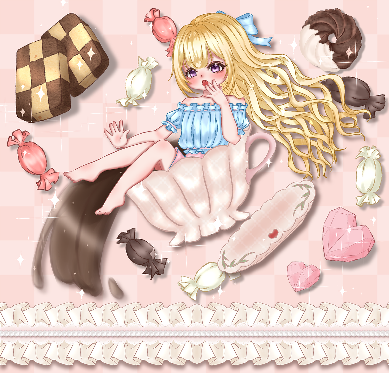 下午茶时间!复古插画