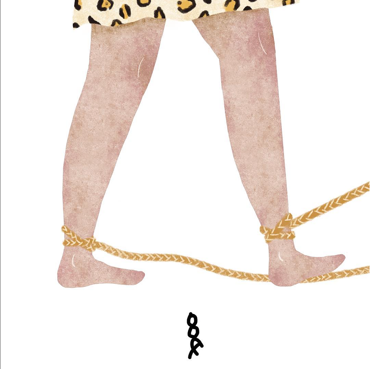 一组与“脚”有关的甲骨文的小插画（图ZMTMyNjk2ODEy） - 商业插画 - 站酷设计师菲非Fiona原创素材 - 站酷ZCOOL