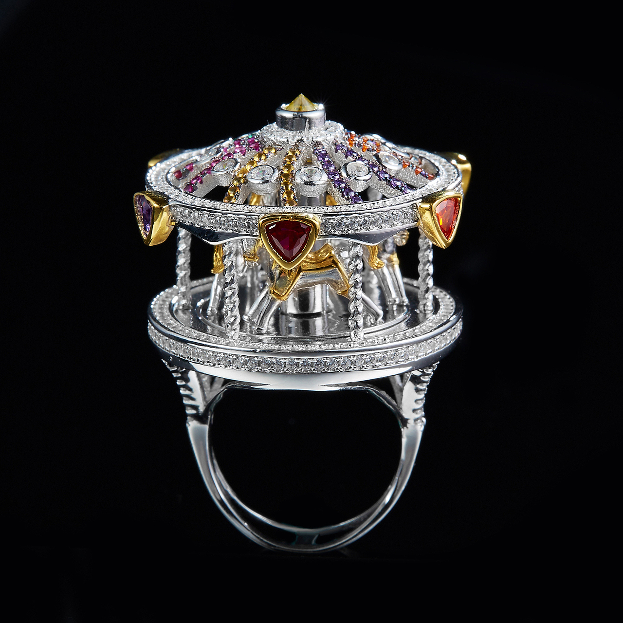 商业珠宝黑色场景摄影拍摄