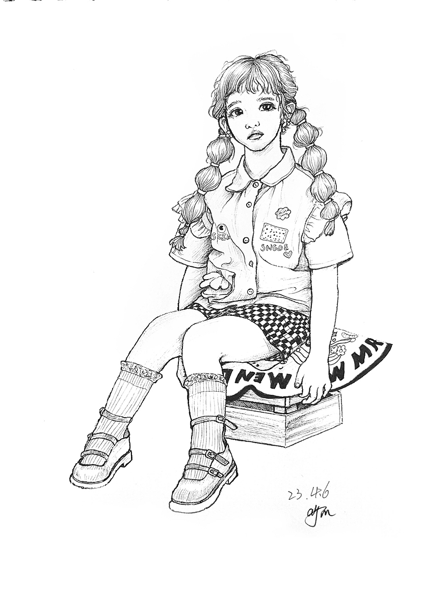 针管笔线性速写（图ZMzM3NDQxNjY4） - 绘画 - 站酷设计师COCO2908原创素材 - 站酷ZCOOL