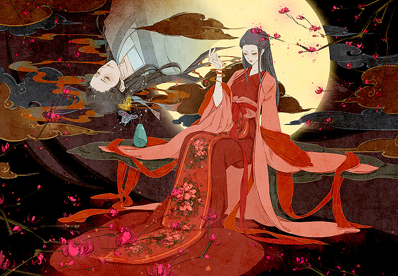 《画匣子》第八期插图,梁山伯&祝英台.佛山|插画师墦索11241218年前