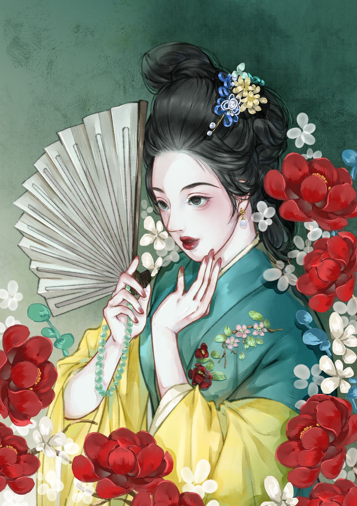卿卿与花~（图ZMzYwODI2ODM2） - 创作习作 - 站酷设计师三溪原创素材 - 站酷ZCOOL