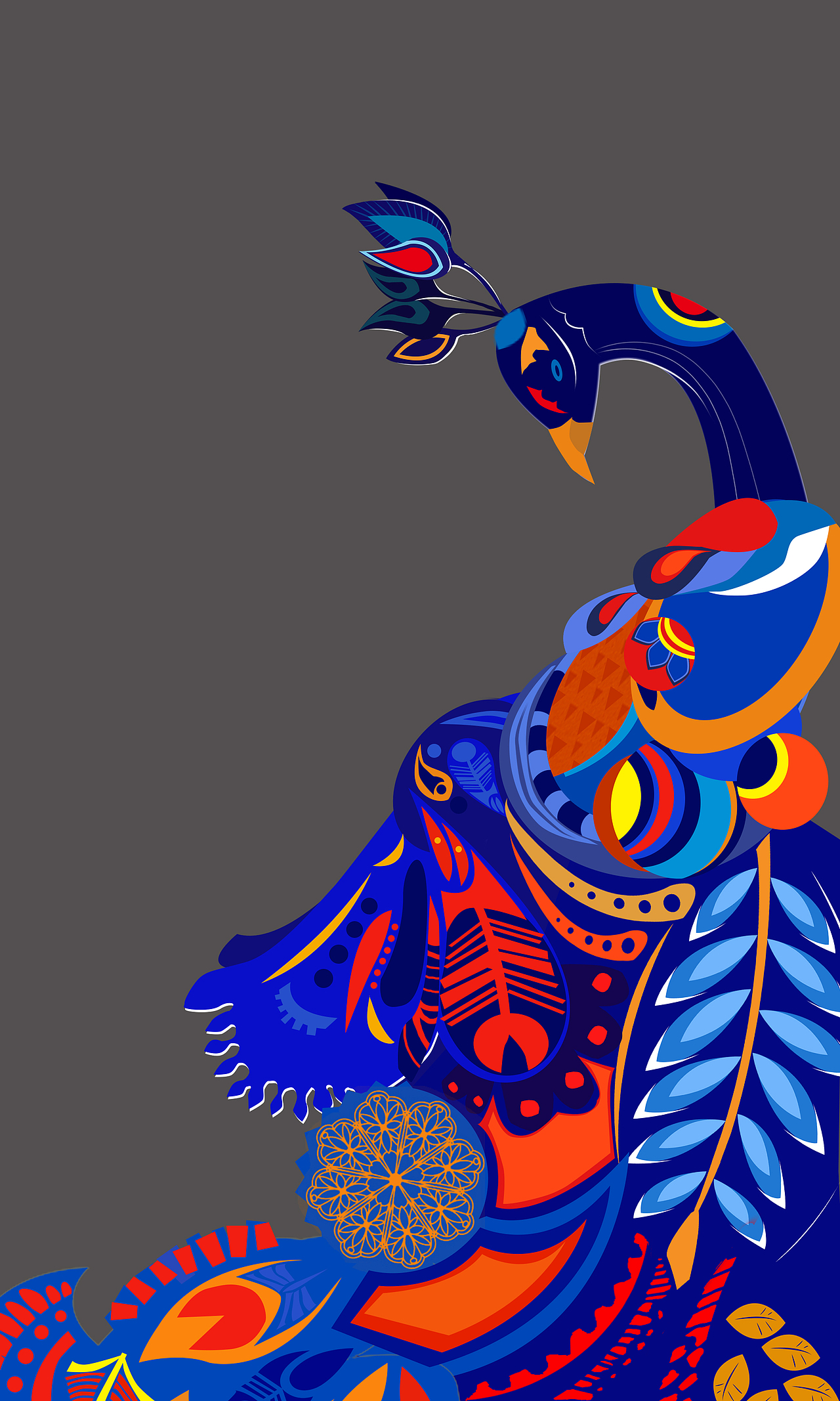 清宫服饰创意孔雀插画（图ZMTAzNzc5NzM2） - 其他平面 - 站酷设计师莫呖呖咕噜噜原创素材 - 站酷ZCOOL