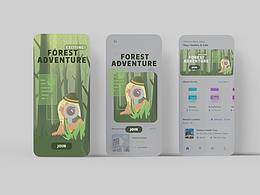 三套旅游烹饪活动页开屏弹窗Banner插画