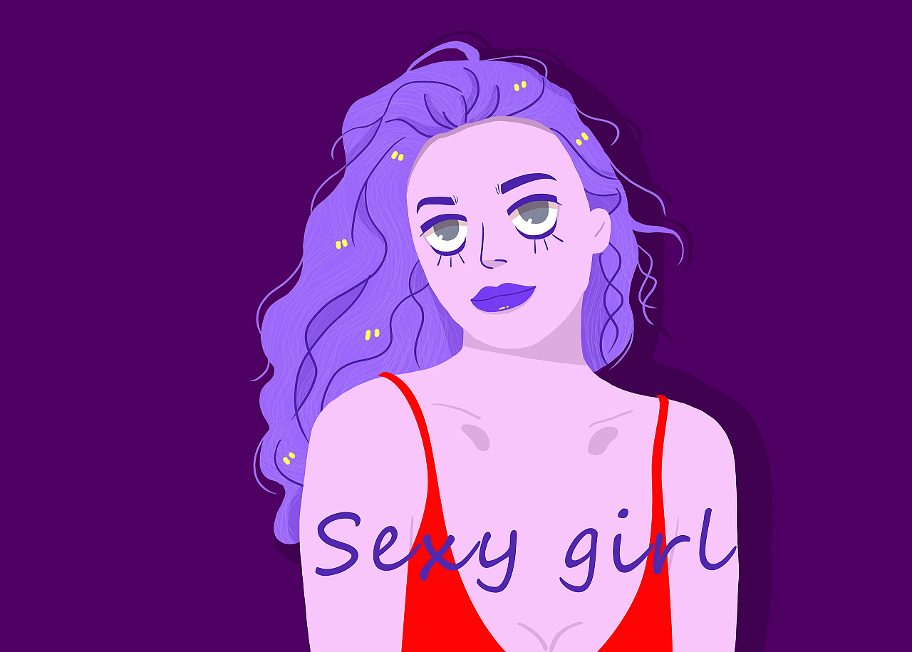 个性女孩头像插画