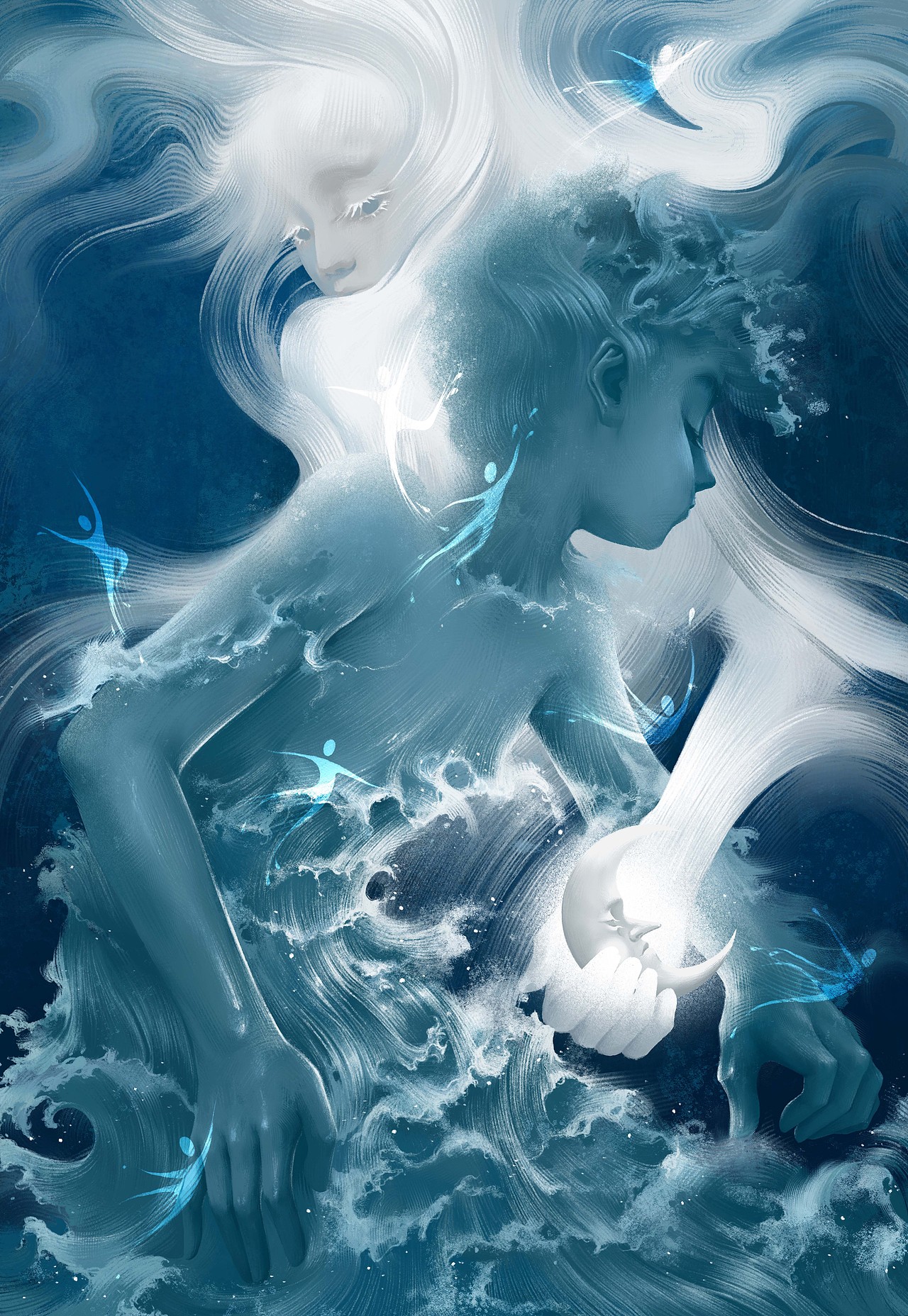 月球潮汐（圖ZMzI4NTc4NDI0） - 藝術(shù)插畫 - 站酷設(shè)計(jì)師幾朵JIDUO原創(chuàng)素材 - 站酷ZCOOL