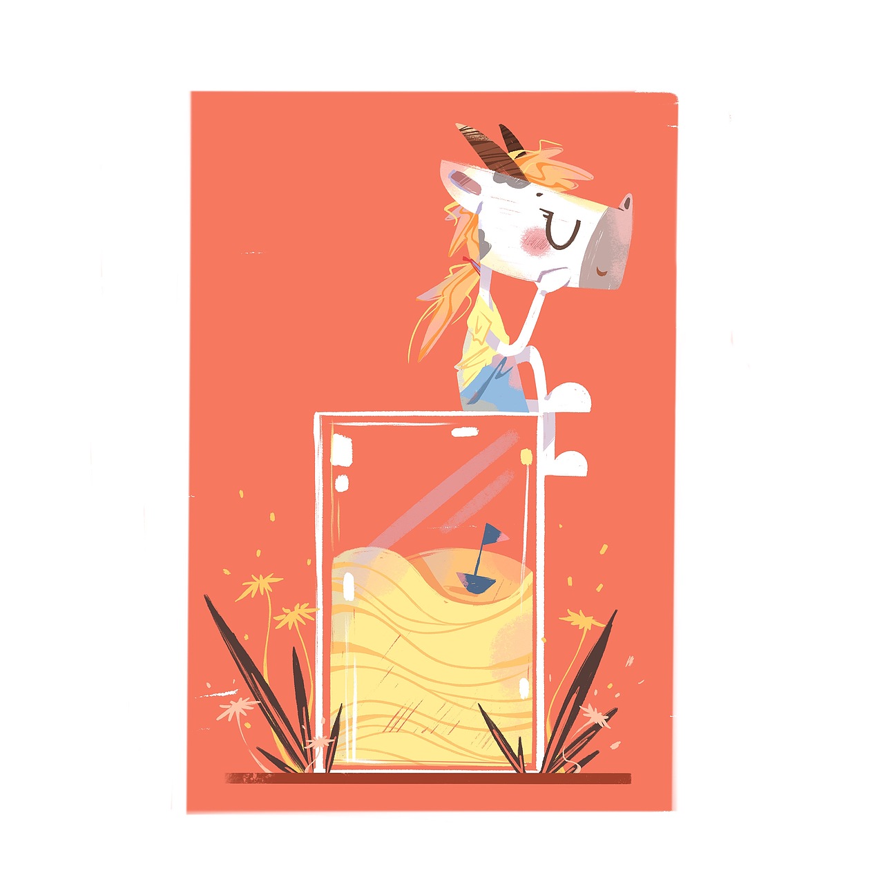 牛（图ZMjE5MDg1MjQw） - 儿童插画 - 站酷设计师猴先生Hs原创素材 - 站酷ZCOOL