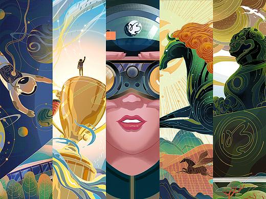 明略科技-价值观系列插画（1-5）