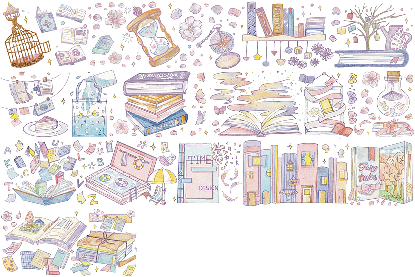 手帐和纸胶带稿件合集（图ZMzMzMDEzMjY0） - 商业插画 - 站酷设计师萌萌不逃跑啦原创素材 - 站酷ZCOOL