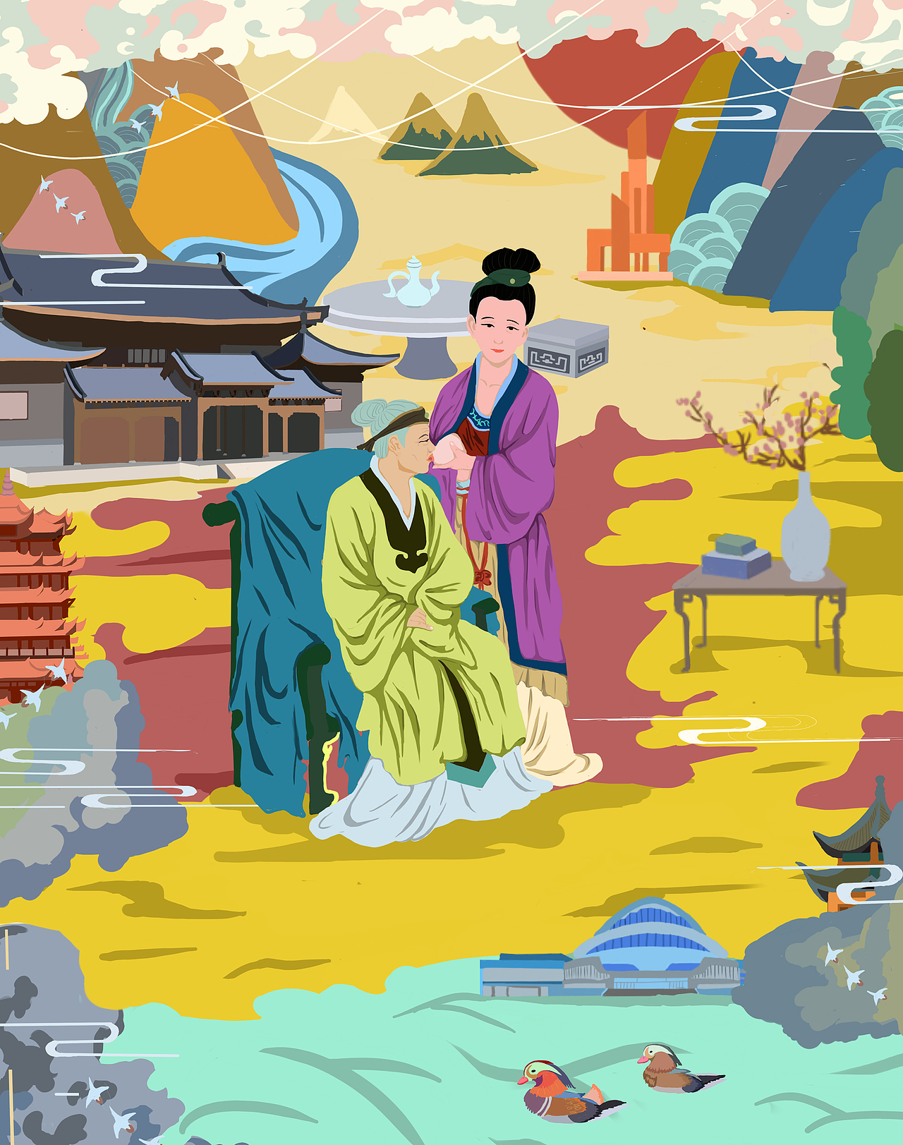 二十四孝插画设计