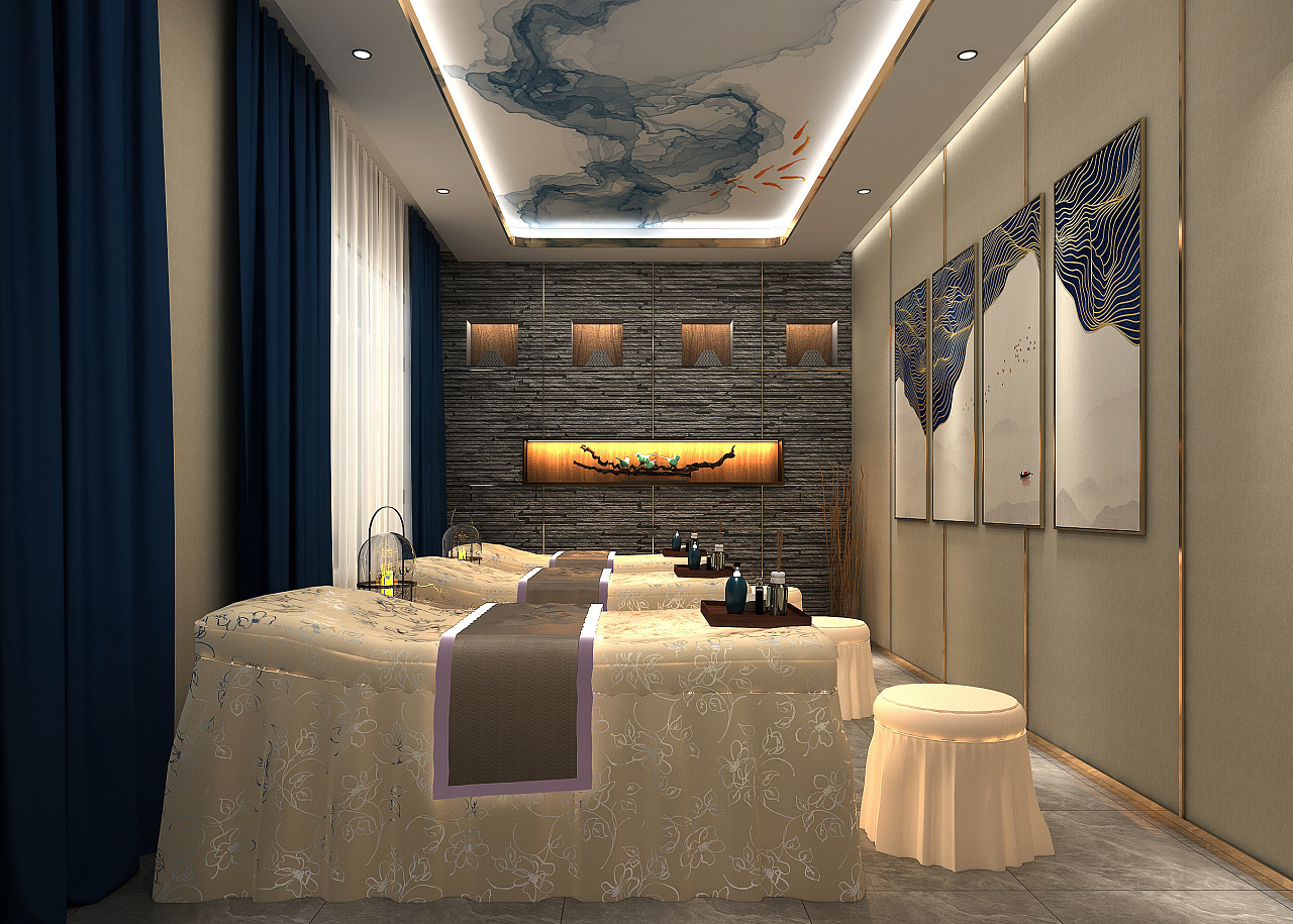 养生会所室内设计|空间|商业空间设计|大可空间 - 原创作品 - 站酷