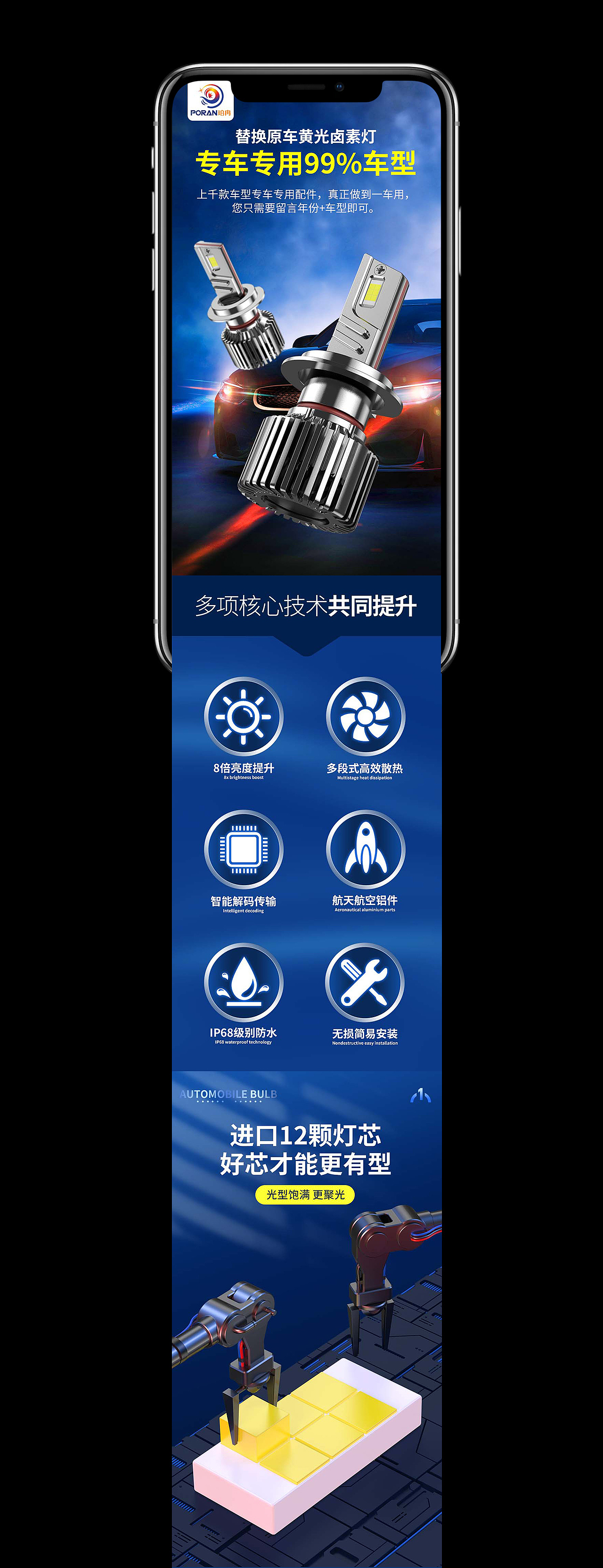 亚马逊详情-汽车充电器灯、LED灯*2（图ZMzMzNDM0NjA0） - 电商 - 站酷设计师YD_Teng原创素材 - 站酷ZCOOL