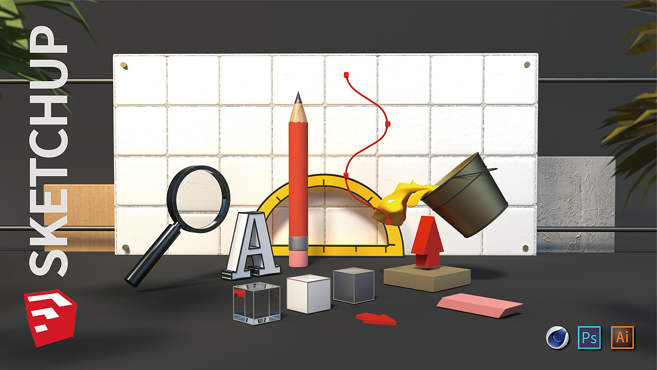 《SketchUp--从入门到抢救》C4D小场景习作