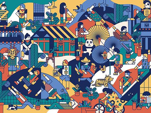 广东现代舞周 插画