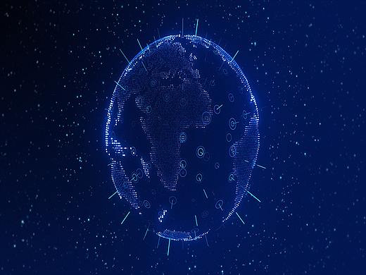 014_蓝色科技地球旋转背景-MP4