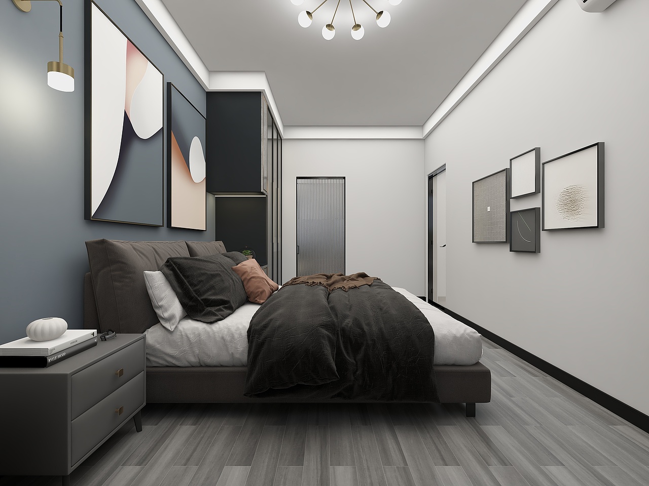 四川成都华汇天地(100平方现代轻奢三居室)