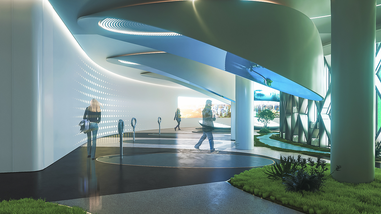 某企业孵化园区的现代展厅概念方案