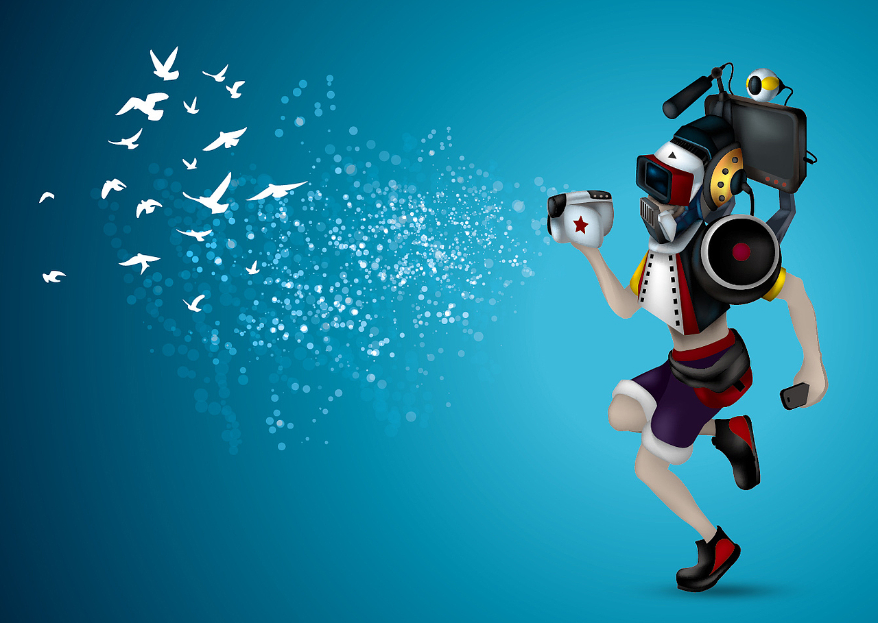 摄像有关的插画壁纸（图ZNzUyOTI4OA==） - 新锐潮流插画 - 站酷设计师庄正原创素材 - 站酷ZCOOL