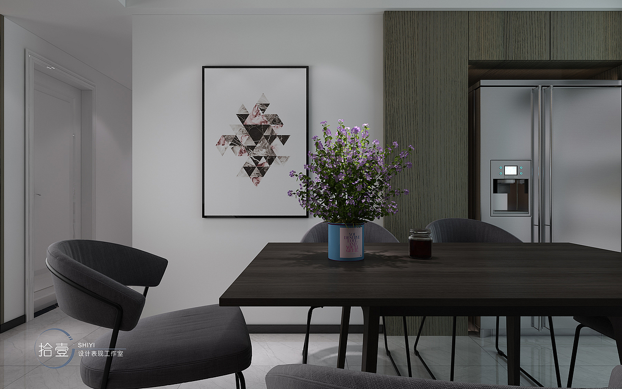 拾壹设计-现代客餐厅