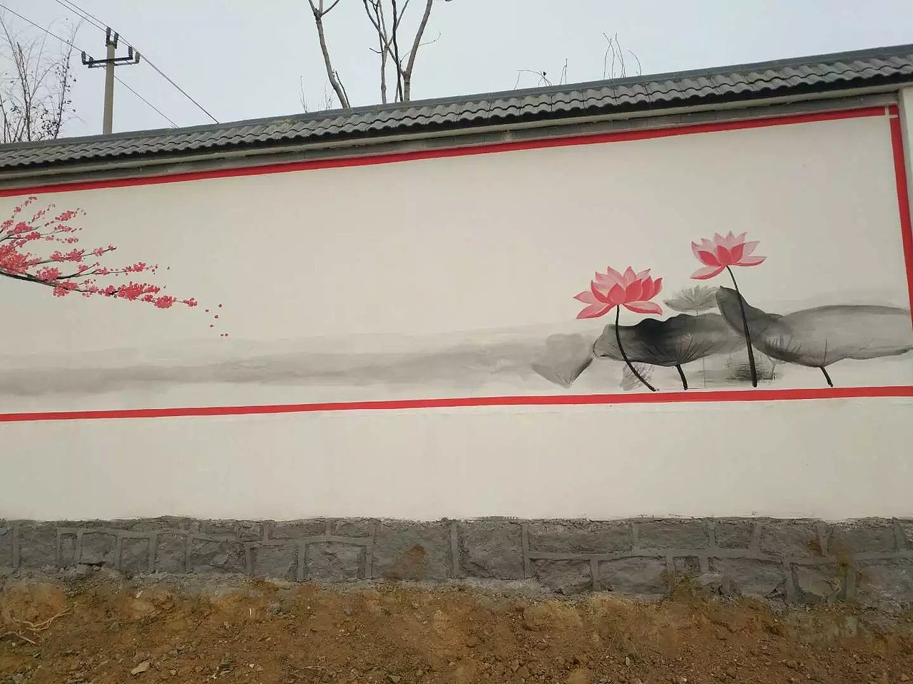 蜀绘壁画作品-乡村文化墙（图ZMTE3NTA2MjY0） - 建筑设计 - 站酷设计师蜀绘壁画原创素材 - 站酷ZCOOL
