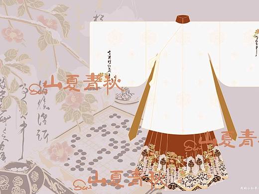 汉服冬装，围棋山茶