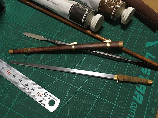 定格动画短片《风雨廊桥》测试版道具唐刀