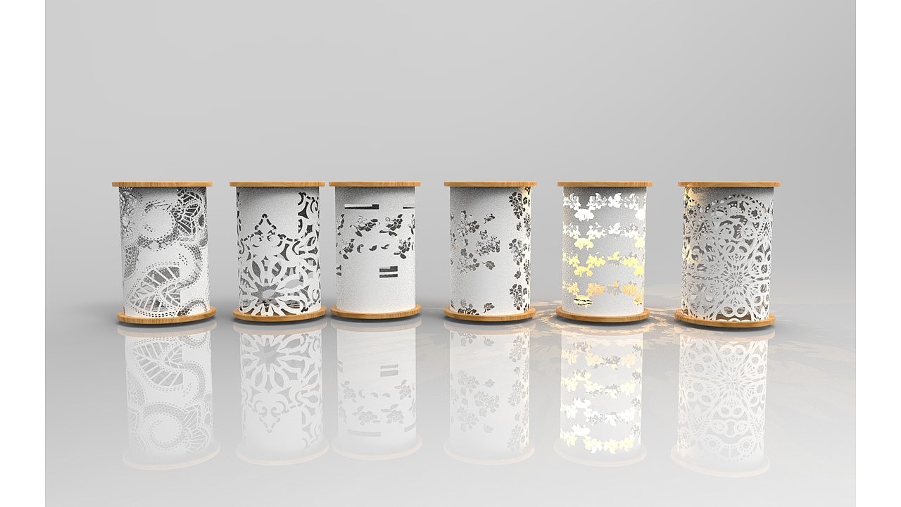 中波文创设计——剪纸灯|工业/产品|生活用品|琢一零 - 原创作品