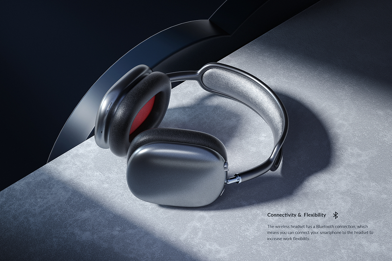 头戴式蓝牙耳机产品渲染（图ZMjkwMTk2MDgw） - 产品 - 站酷设计师SUN_XIAODAN原创素材 - 站酷ZCOOL