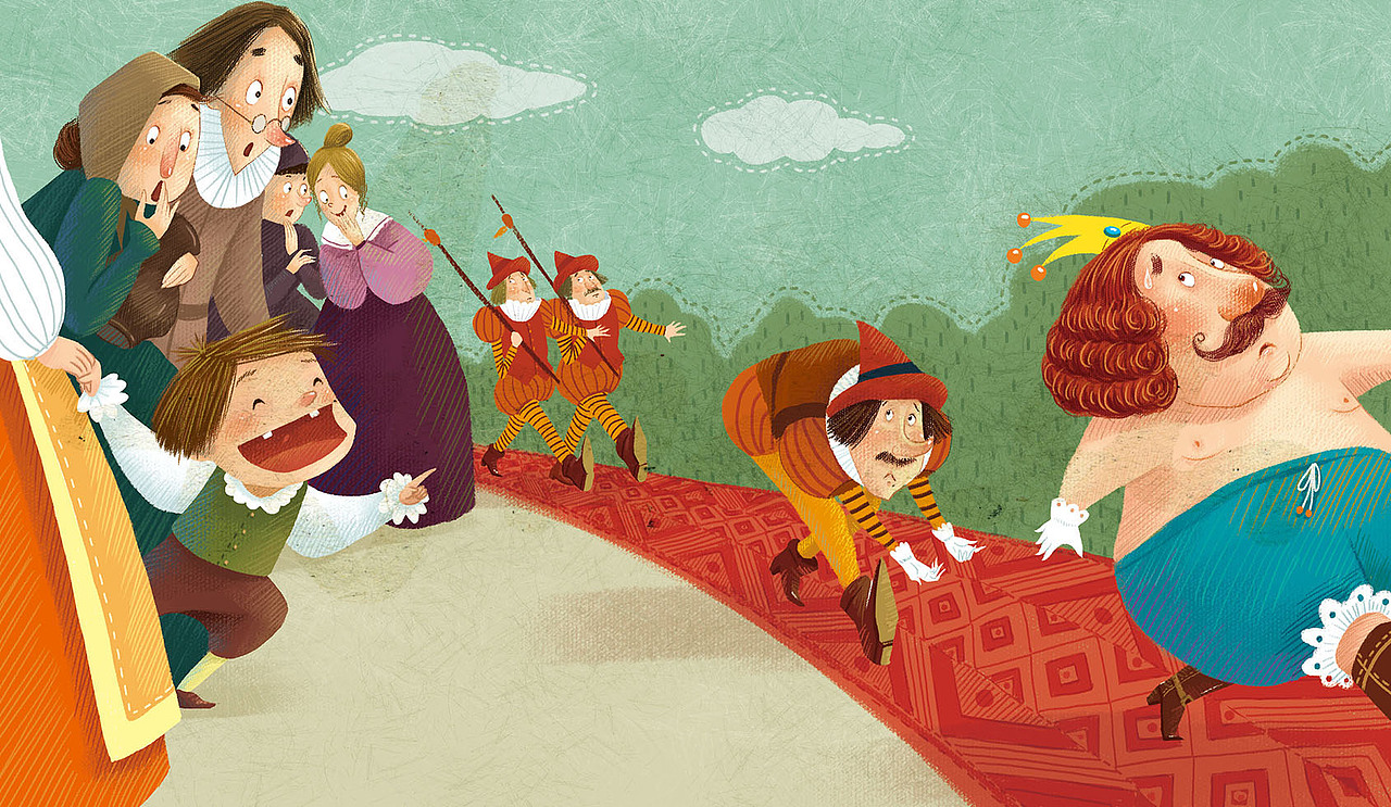 儿童绘本《国王的新衣》（图ZMTMwMzc2NDYw） - 儿童插画 - 站酷设计师画画的Anna原创素材 - 站酷ZCOOL