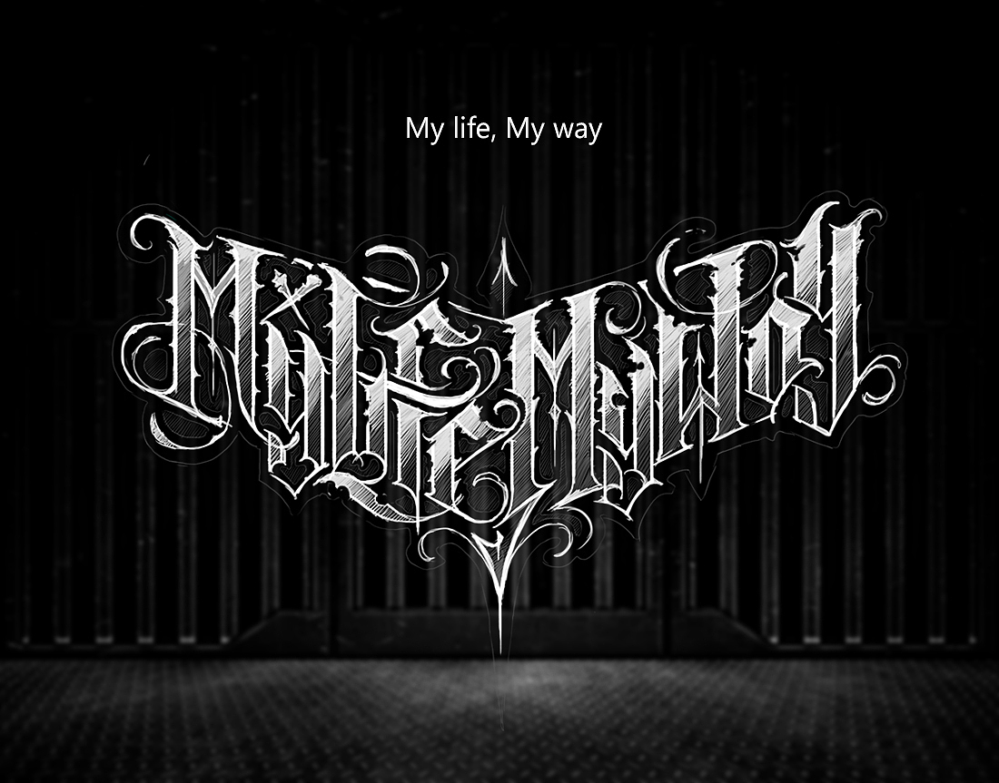 花体字其一（图ZMTY4MjM3Mzc2） - 新锐潮流插画 - 站酷设计师刺青灿叔原创素材 - 站酷ZCOOL