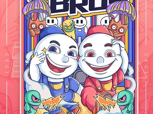 雪人兄弟游戏同人插画