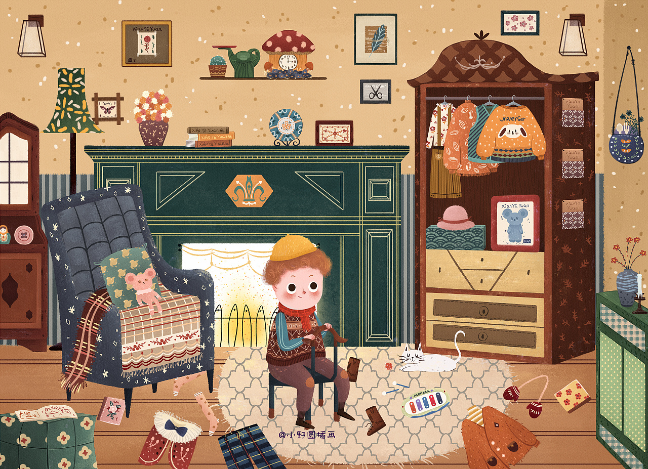 儿童插画【德卡的房间】