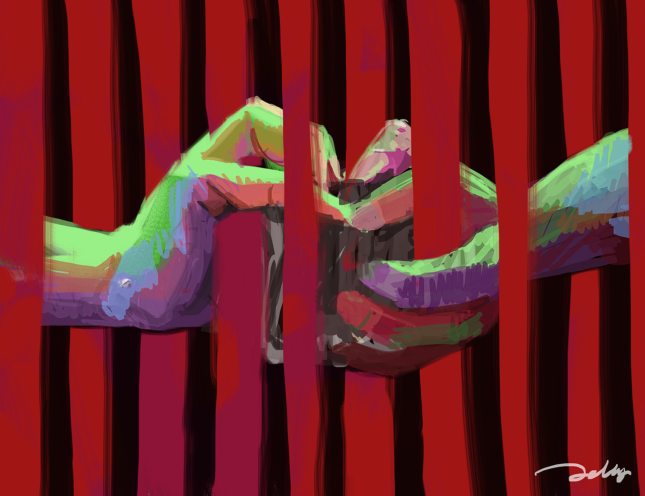 《痛苦》抽象涂鸦合集（图ZMjkwODMwMDc2） - 创作习作 - 站酷设计师摘梨_jelly原创素材 - 站酷ZCOOL