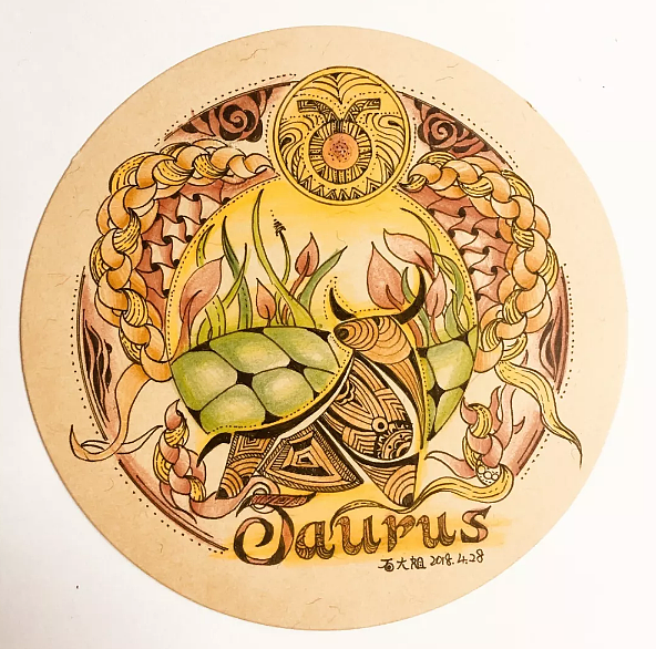 禅绕画·天秤座/金牛座/白羊座（图ZMTI5MDI1MzQw） - 新锐潮流插画 - 站酷设计师慧心禅绕画原创素材 - 站酷ZCOOL