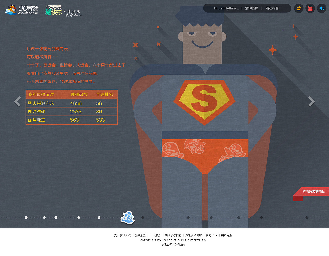 演绎你与我的十年,QQ游戏十周年快乐笔记!(图ZMTE1NjA4OTI=) - 商业插画 - 站酷设计师emilythink原创素材 - 站酷ZCOOL