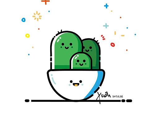 AI扁平插画练习