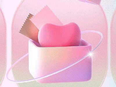 七夕情人节送礼物3D专题公众号长图排版设计