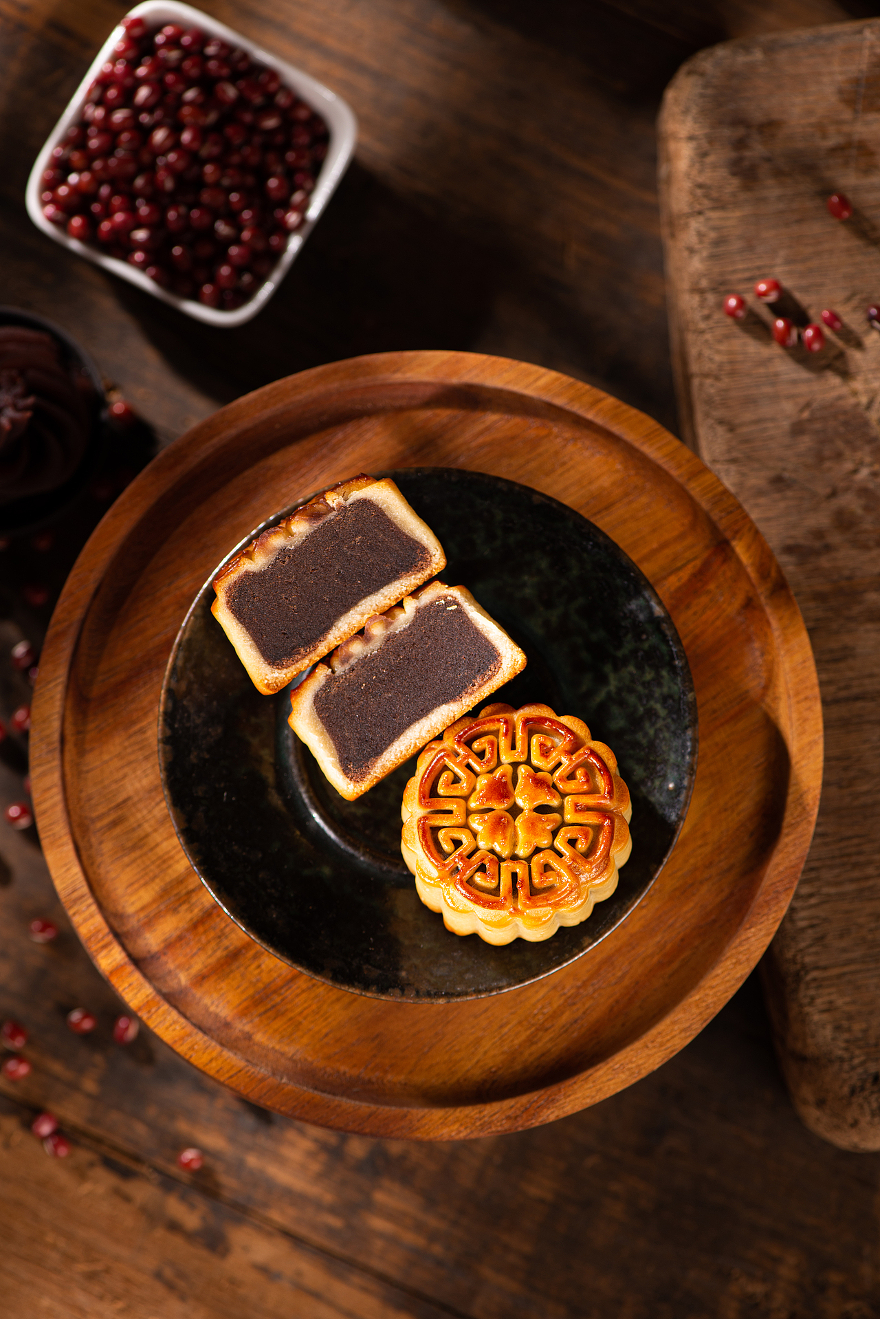 电商摄影：老上海利男居红豆沙月饼（图ZMjc1NzM4Njgw） - 美食摄影 - 站酷设计师映山视觉原创素材 - 站酷ZCOOL