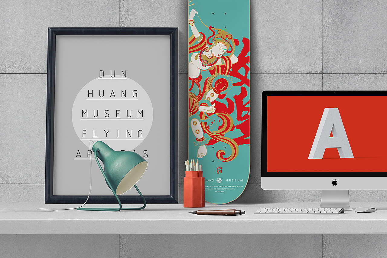 蜥奎 || 敦煌博物馆送王一博的滑板（图ZMjQ1MjA0ODcy） - 其他平面 - 站酷设计师缪MIAO原创素材 - 站酷ZCOOL