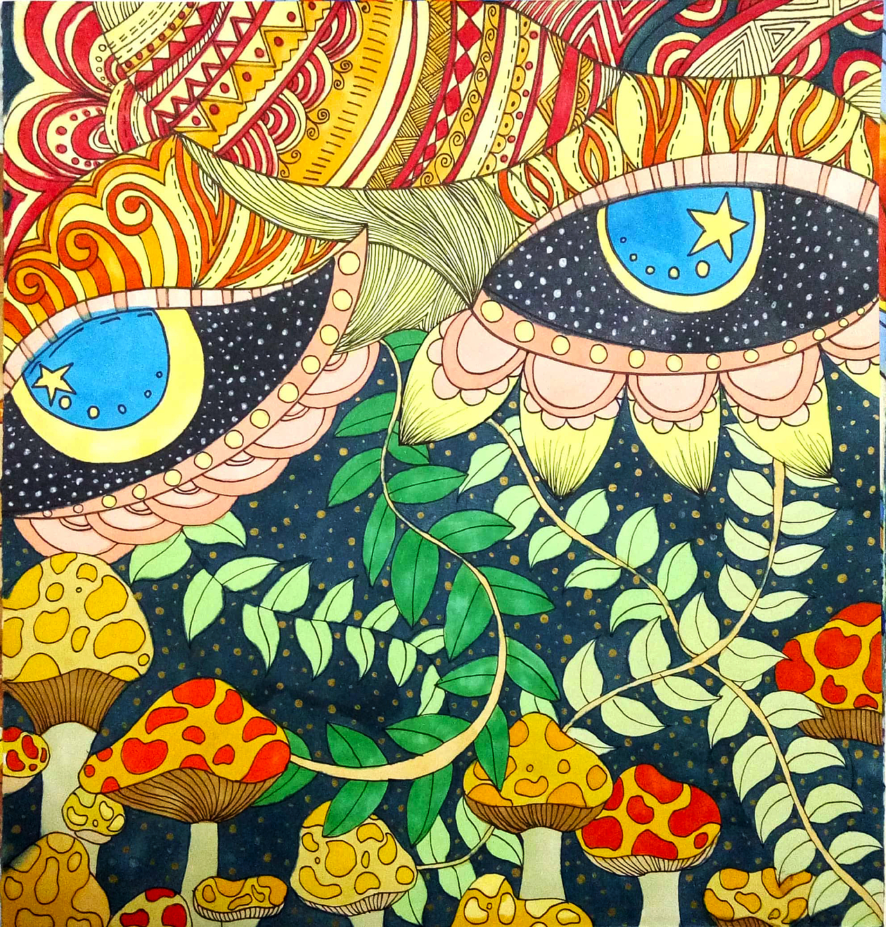 黑白彩色装饰画