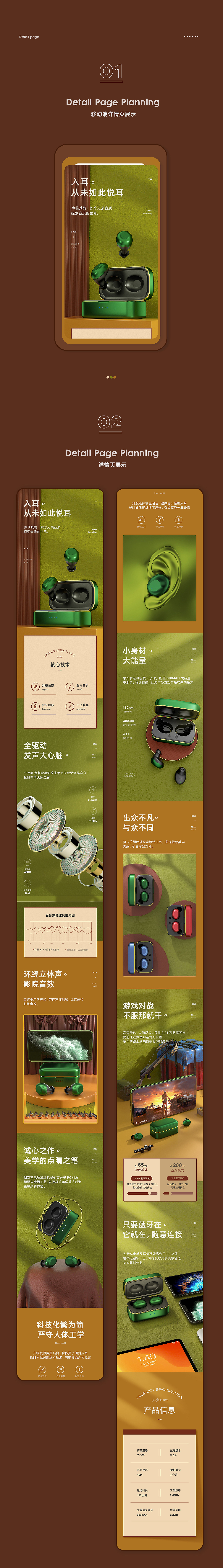 蓝牙耳机详情页（图ZMjM2NzY4MTQ0） - 电商 - 站酷设计师ka咔熙原创素材 - 站酷ZCOOL