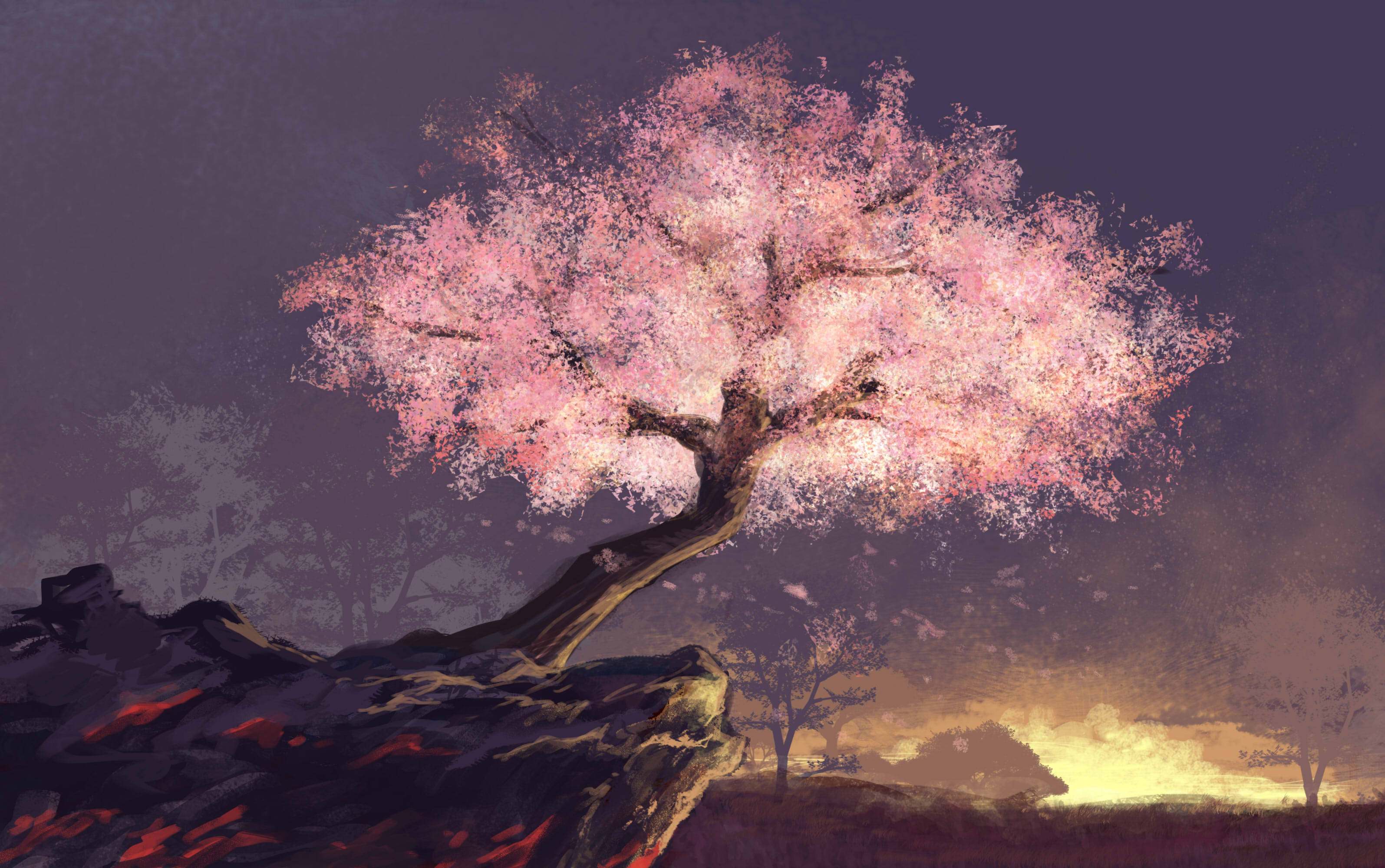 樱花树照片动漫图片