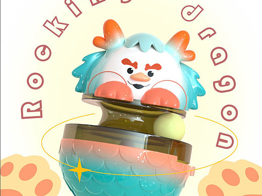 摇摇龙宠物漏食器