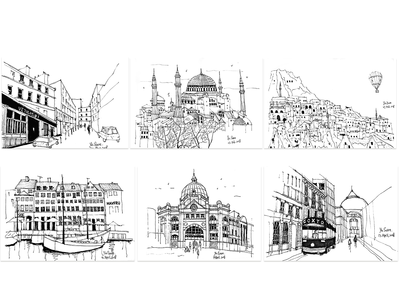 旅畫（圖ZMTYyMzk4Nzg0） - 藝術(shù)插畫 - 站酷設(shè)計(jì)師yo_sucre原創(chuàng)素材 - 站酷ZCOOL